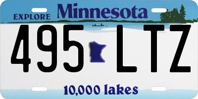 MN license plate 495LTZ