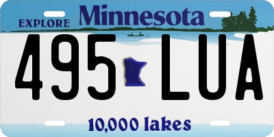 MN license plate 495LUA