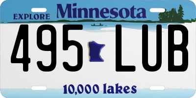 MN license plate 495LUB