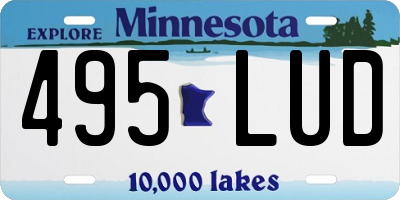 MN license plate 495LUD