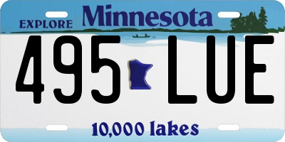 MN license plate 495LUE