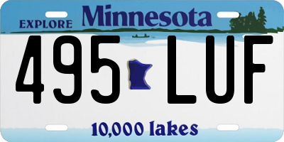 MN license plate 495LUF