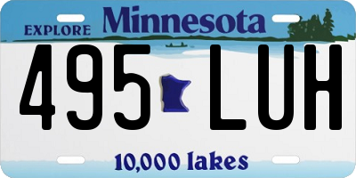 MN license plate 495LUH