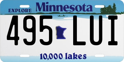 MN license plate 495LUI