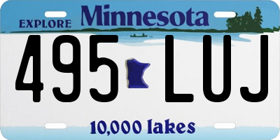 MN license plate 495LUJ