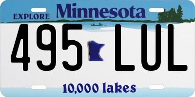 MN license plate 495LUL