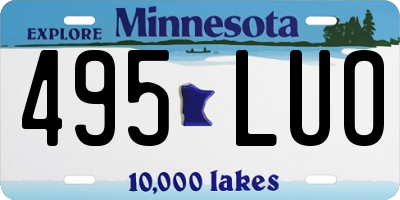MN license plate 495LUO