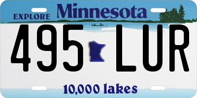 MN license plate 495LUR