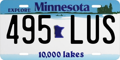 MN license plate 495LUS