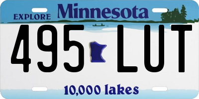 MN license plate 495LUT