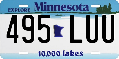 MN license plate 495LUU