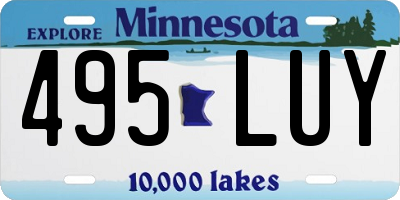 MN license plate 495LUY