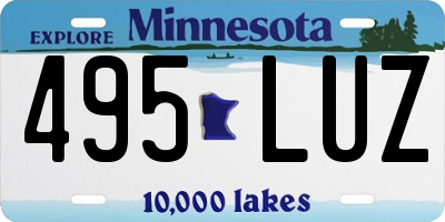 MN license plate 495LUZ