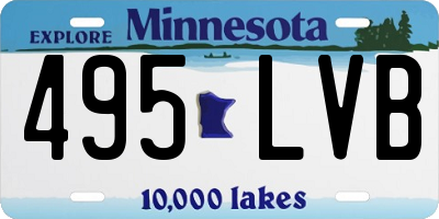 MN license plate 495LVB