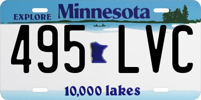 MN license plate 495LVC