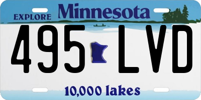 MN license plate 495LVD