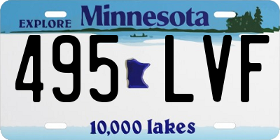 MN license plate 495LVF