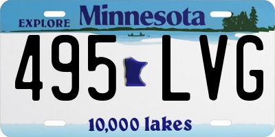 MN license plate 495LVG