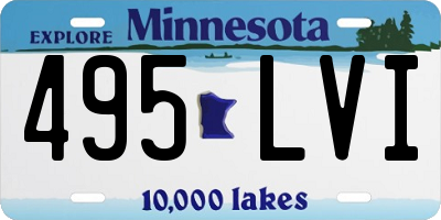 MN license plate 495LVI