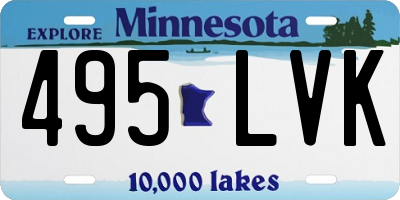 MN license plate 495LVK