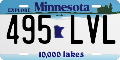 MN license plate 495LVL