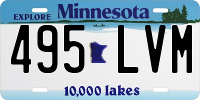 MN license plate 495LVM