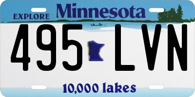 MN license plate 495LVN