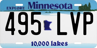 MN license plate 495LVP