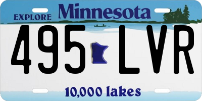 MN license plate 495LVR