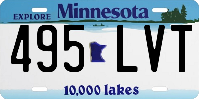 MN license plate 495LVT