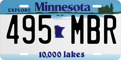 MN license plate 495MBR