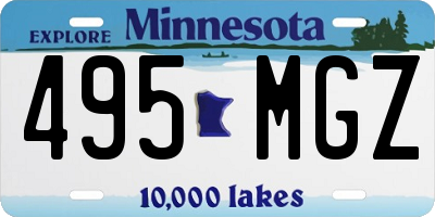 MN license plate 495MGZ