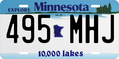 MN license plate 495MHJ