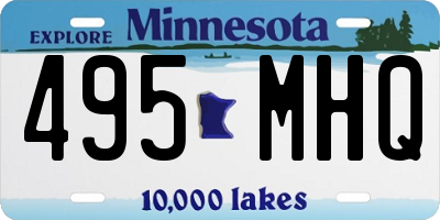 MN license plate 495MHQ