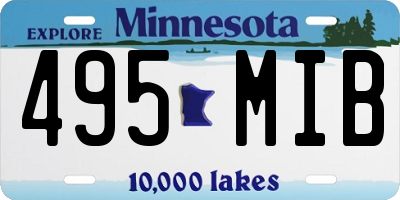 MN license plate 495MIB
