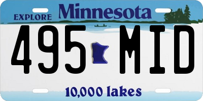 MN license plate 495MID