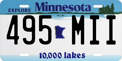 MN license plate 495MII