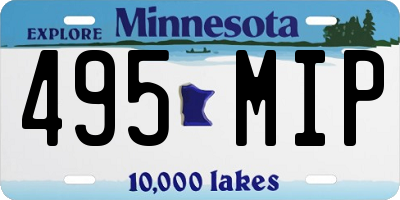 MN license plate 495MIP