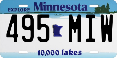 MN license plate 495MIW