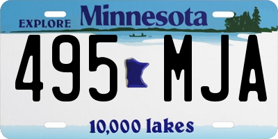 MN license plate 495MJA