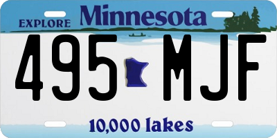 MN license plate 495MJF
