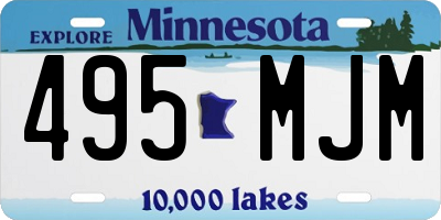 MN license plate 495MJM