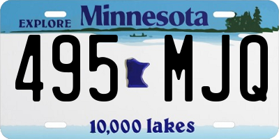 MN license plate 495MJQ