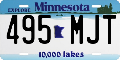 MN license plate 495MJT