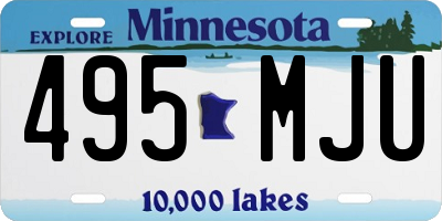 MN license plate 495MJU