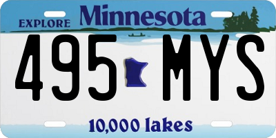 MN license plate 495MYS