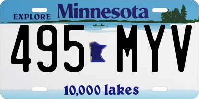 MN license plate 495MYV