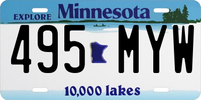 MN license plate 495MYW