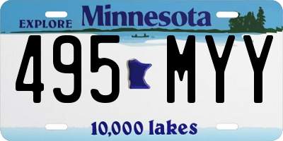 MN license plate 495MYY