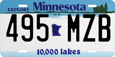 MN license plate 495MZB
